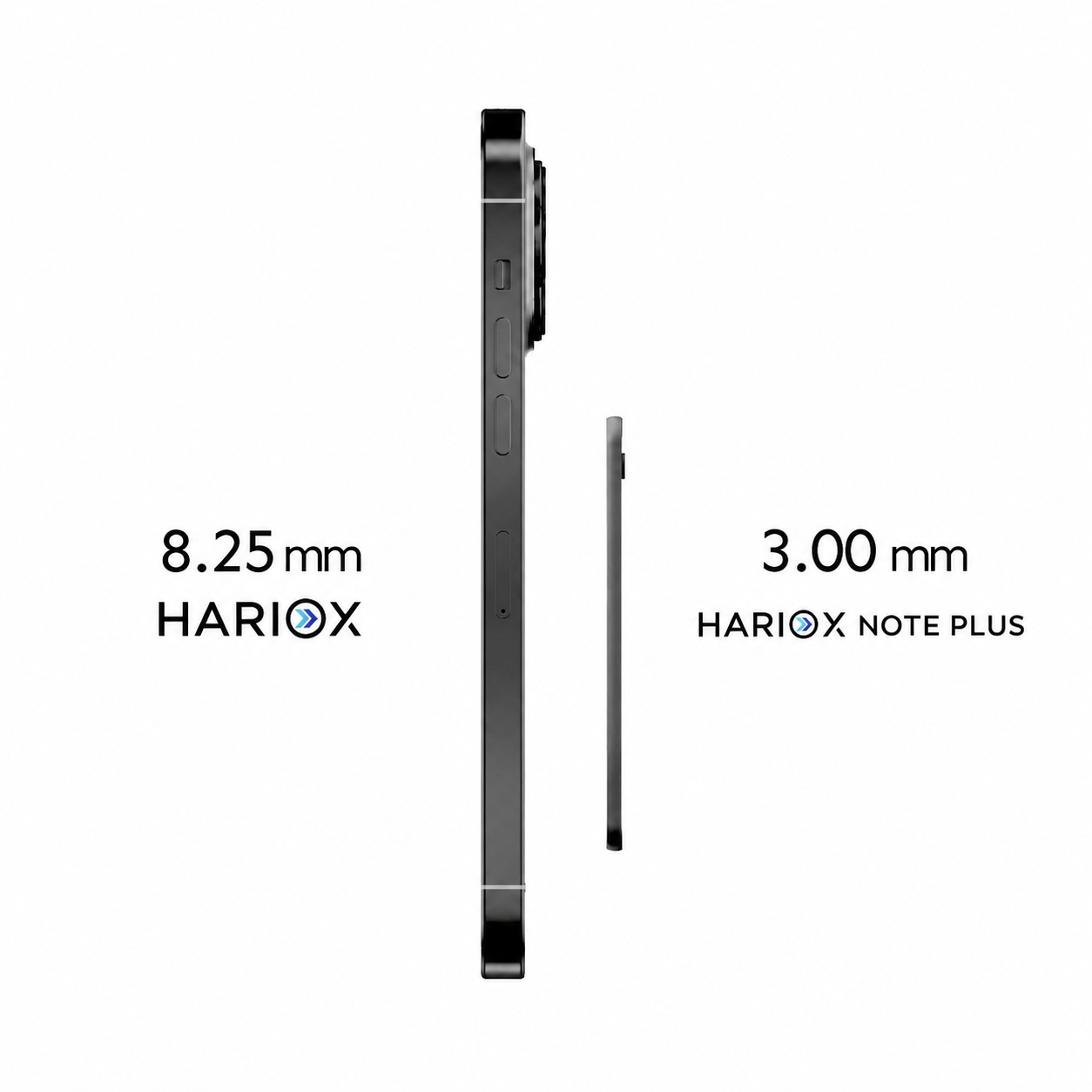 HARIOX AI Voice Recorder shown from the front — ultra-slim AI voice recorder