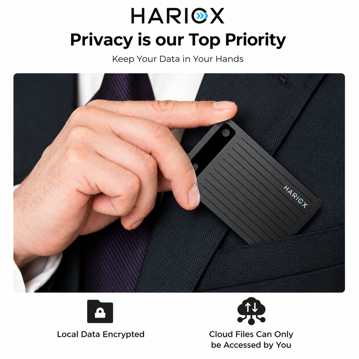 HARIOX AI Voice Recorder one-touch recording button
